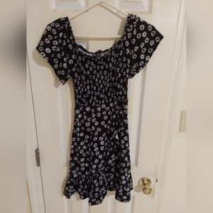 Black flower dress